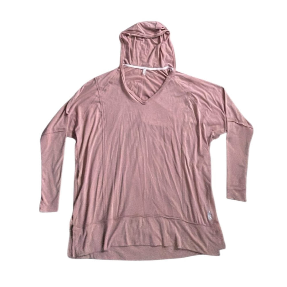 Free People Pink Hooded Sweatshirt Size Medium